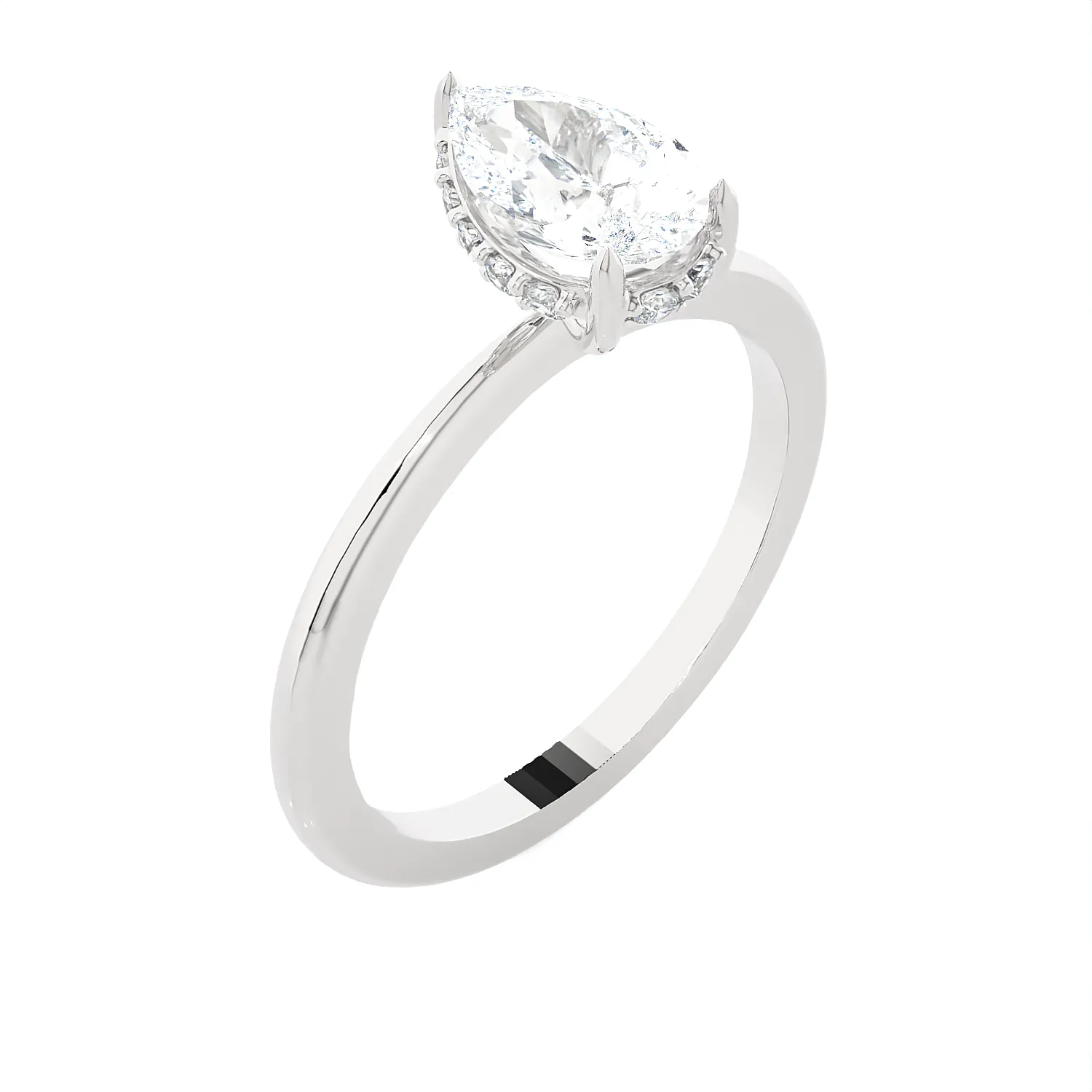 1 1/4 ctw Pear-Shaped Lab Grown Diamond Solitaire Engagement Ring