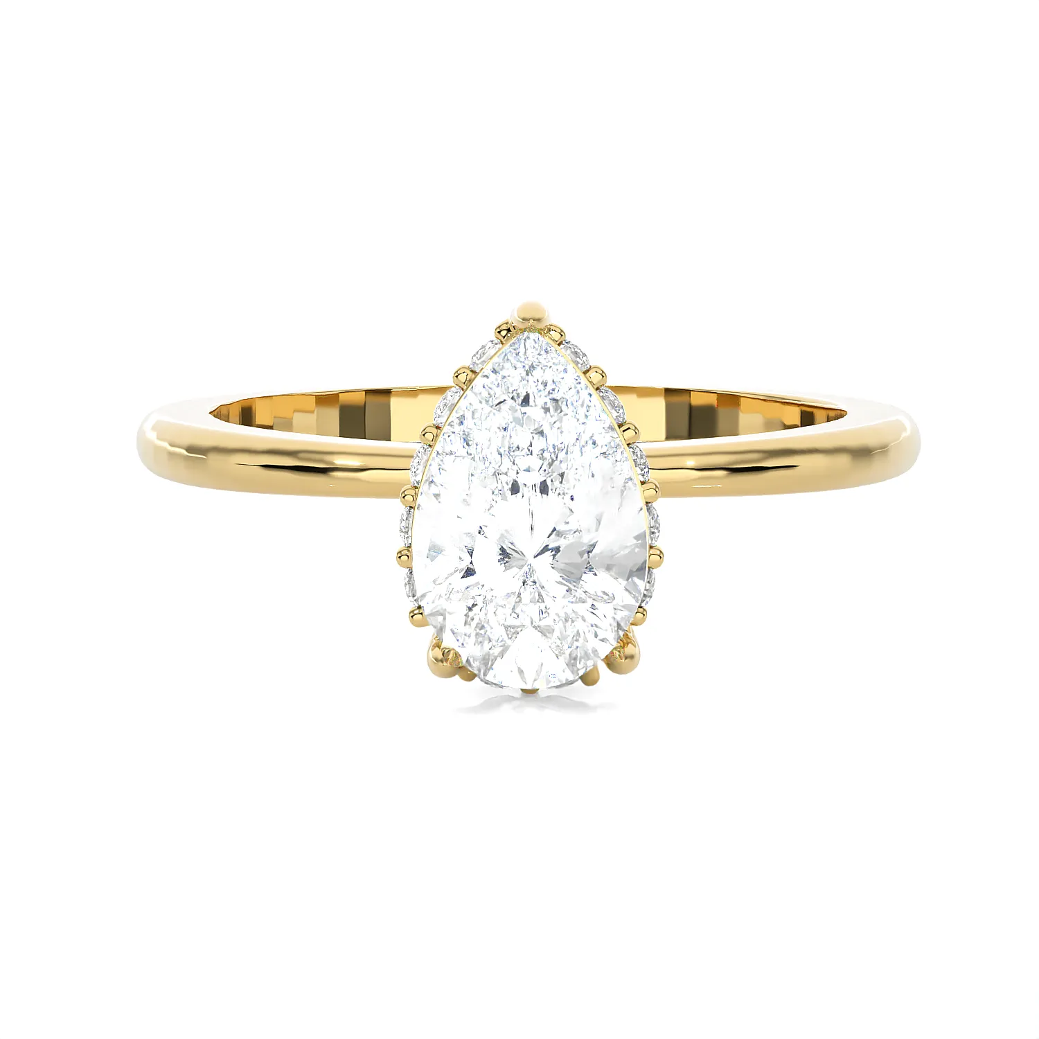 1 1/4 ctw Pear-Shaped Lab Grown Diamond Solitaire Engagement Ring