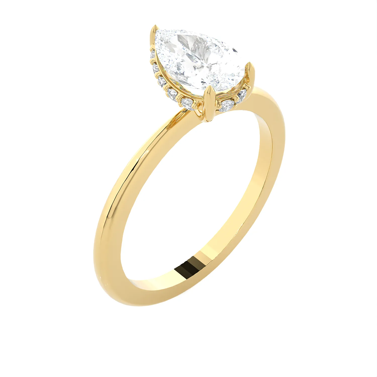 1 1/4 ctw Pear-Shaped Lab Grown Diamond Solitaire Engagement Ring