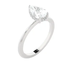 1 1/4 ctw Pear-Shaped Lab Grown Diamond Solitaire Engagement Ring