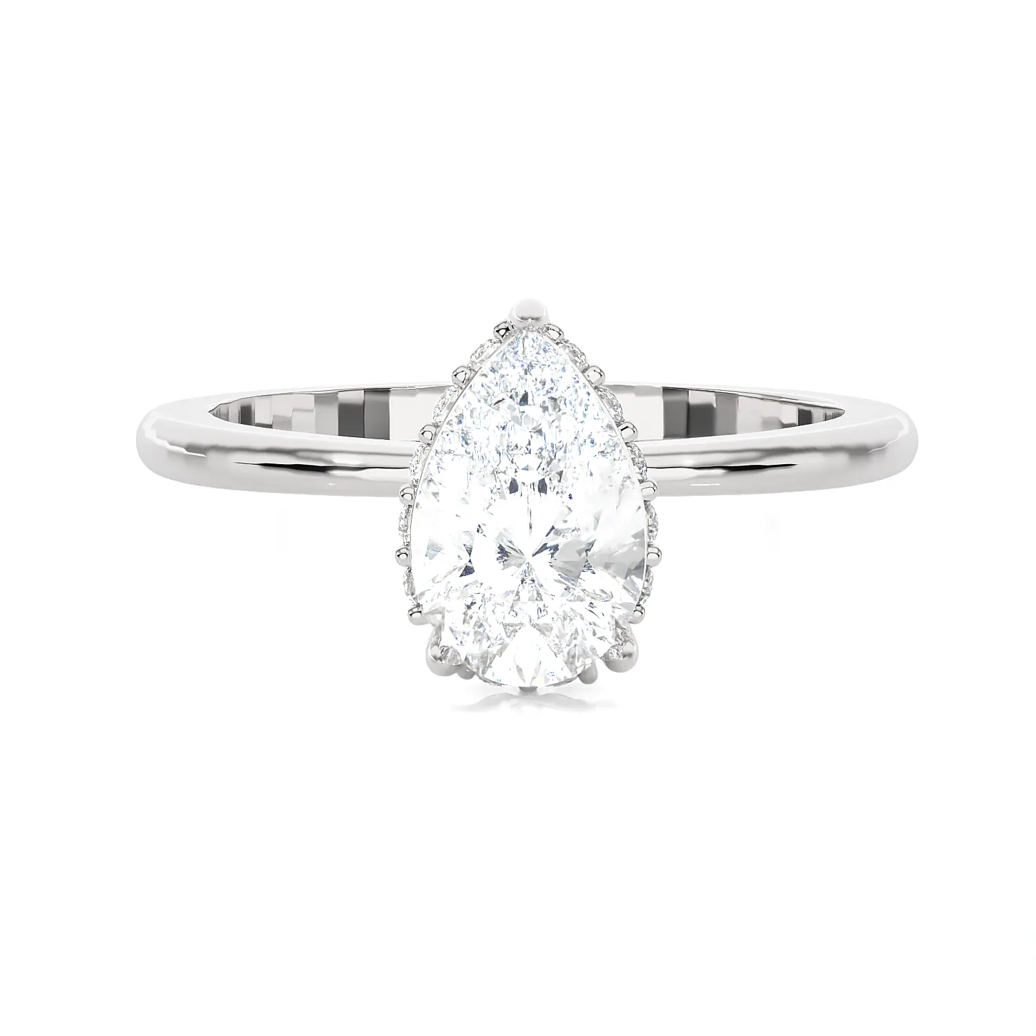 1 1/4 ctw Pear-Shaped Lab Grown Diamond Solitaire Engagement Ring