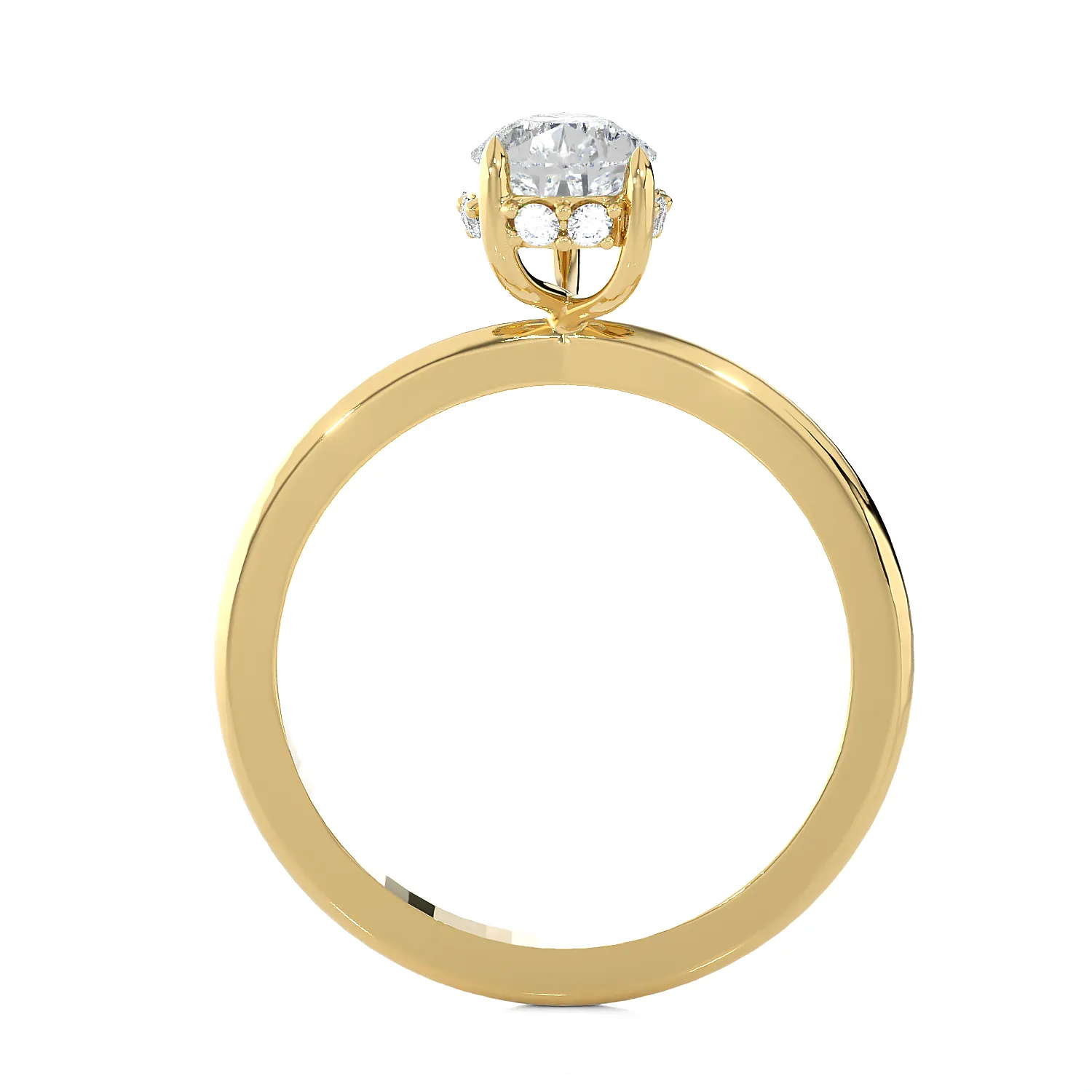1 1/4 ctw Pear-Shaped Lab Grown Diamond Solitaire Engagement Ring