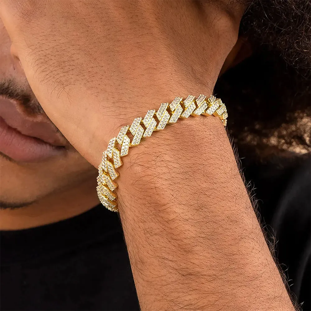 12mm Prong Cuban Bracelet