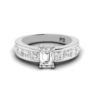 1.85-3.00 CT Princess & Emerald Cut Diamonds - Engagement Ring