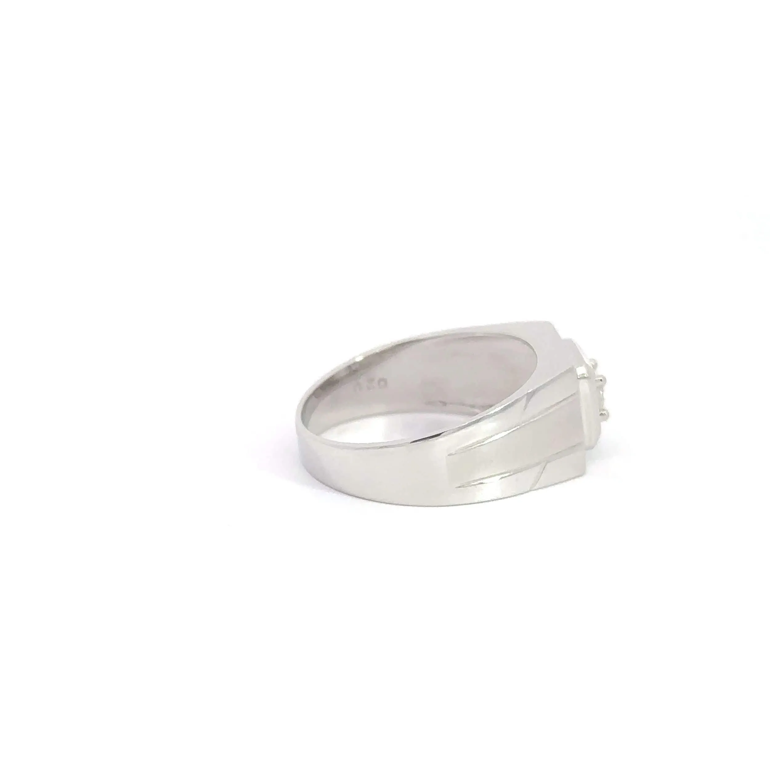 18k White Gold Men's Diamond Band Ring