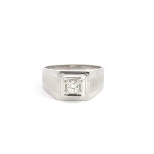 18k White Gold Men's Diamond Band Ring