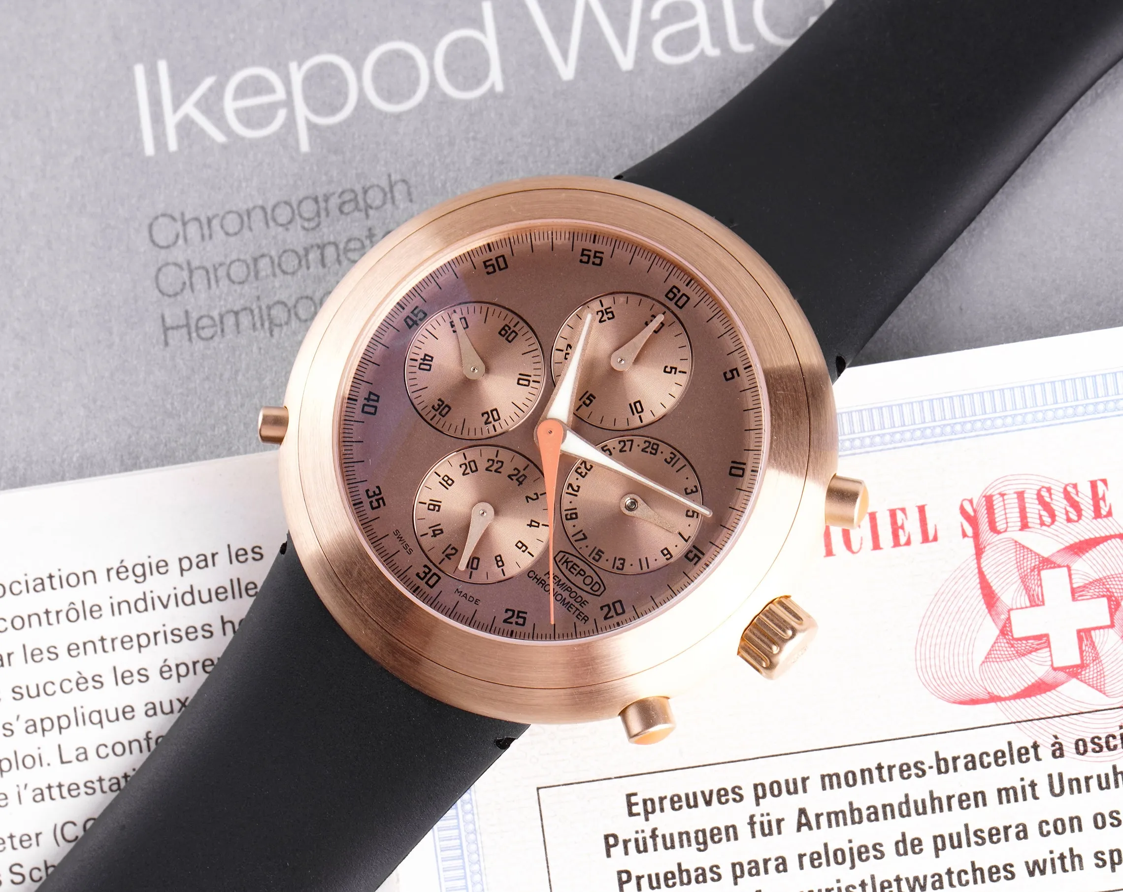 2001 Ikepod Hemipode 18K RG W/ Box & Papers