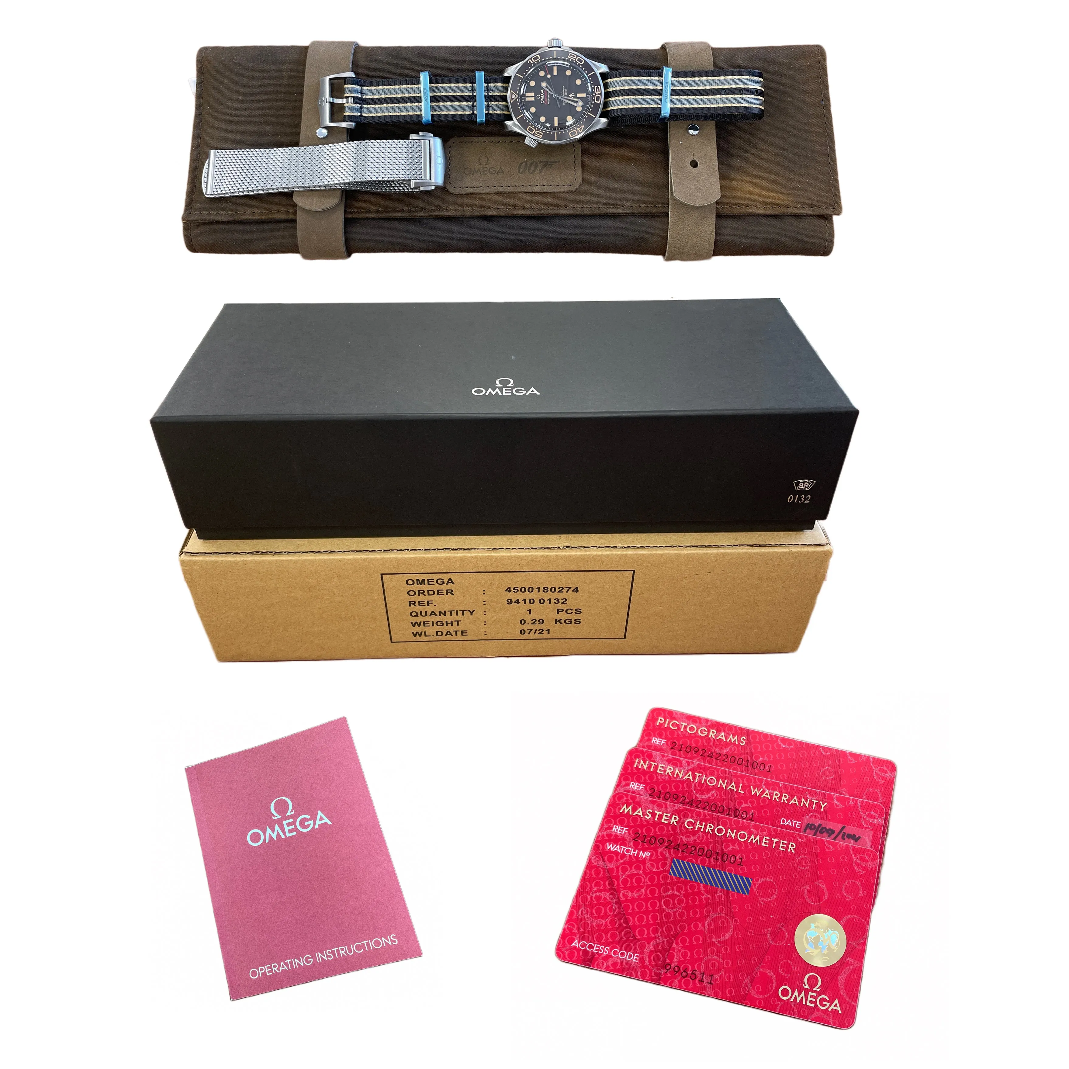 2021 PAPERS Omega Seamaster 007 James Bond Titanium 210.92.42.20.01.001 B P