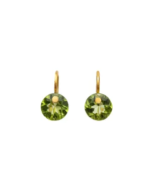 22K Yellow Gold Brilliant Periodot Earrings