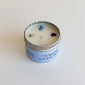 2oz. Ascension Candle with Lapis Lazuli by Cultivating Luminescence