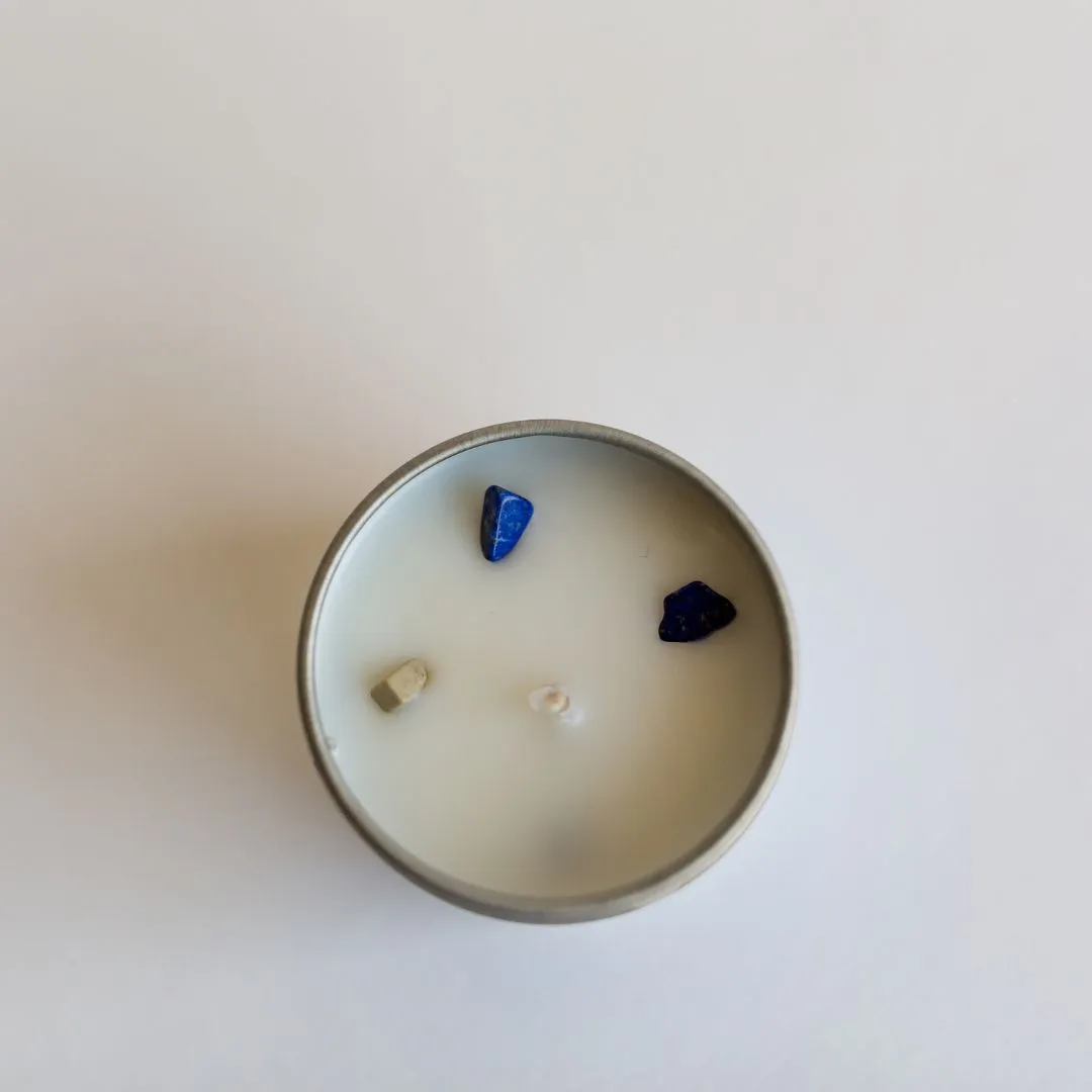 2oz. Ascension Candle with Lapis Lazuli by Cultivating Luminescence