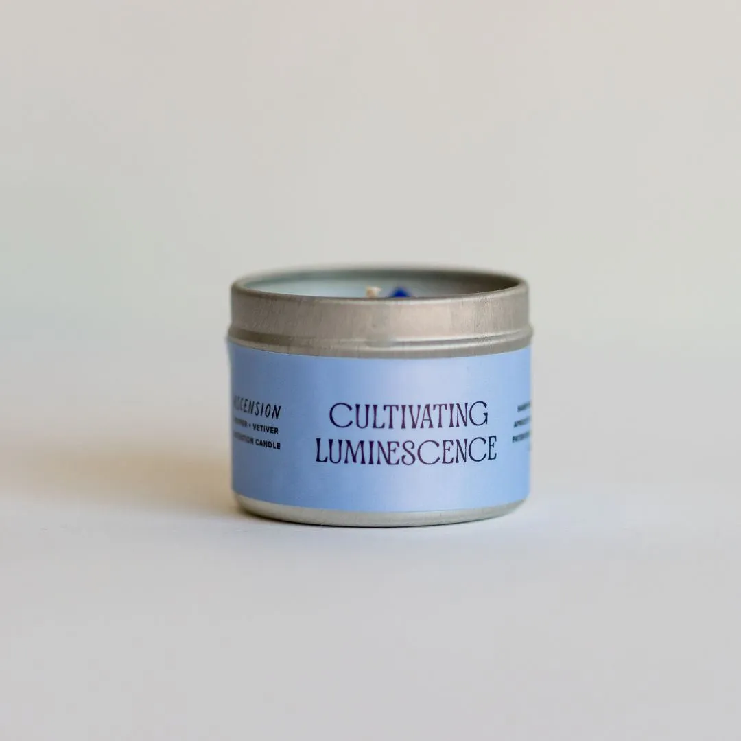 2oz. Ascension Candle with Lapis Lazuli by Cultivating Luminescence