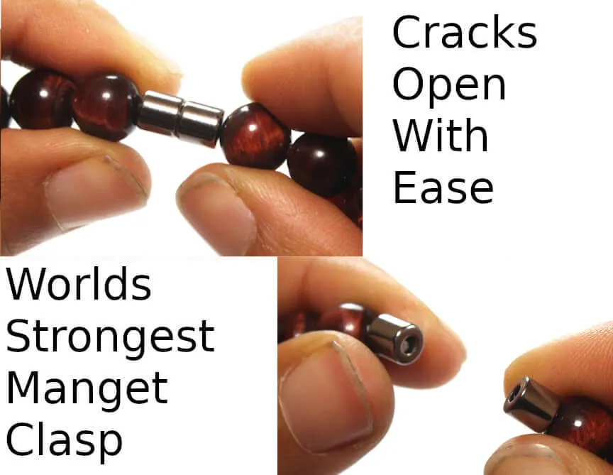 30 inch Red Tiger Eye Necklace 10mm