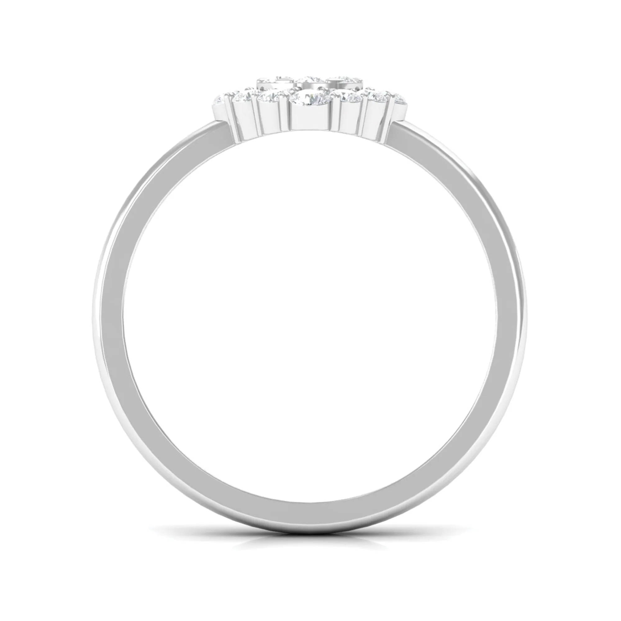 3/4 CT Classic Moissanite Floral Halo Engagement Ring