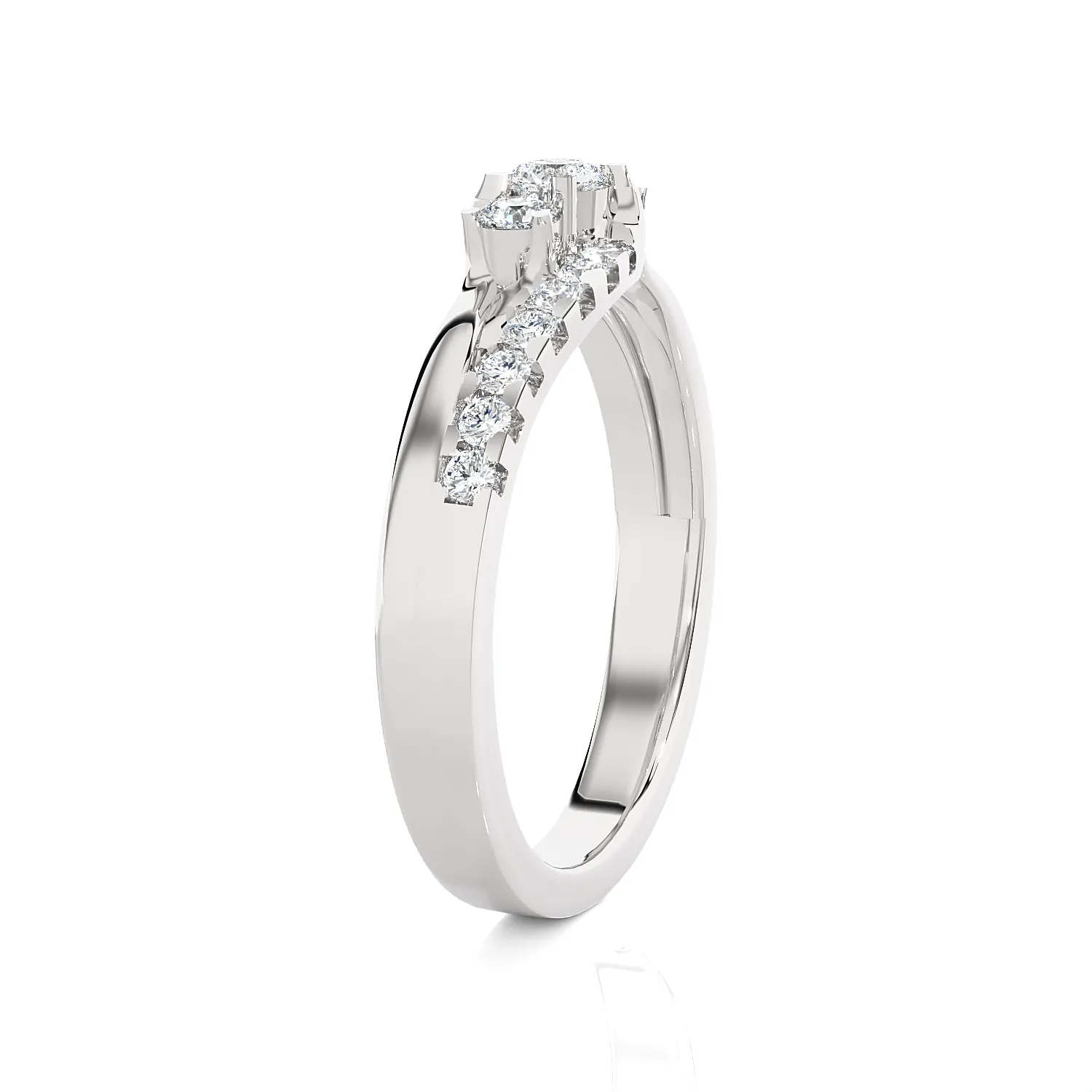 3/8 ctw Round 3 Stone Lab Grown Diamond Ring