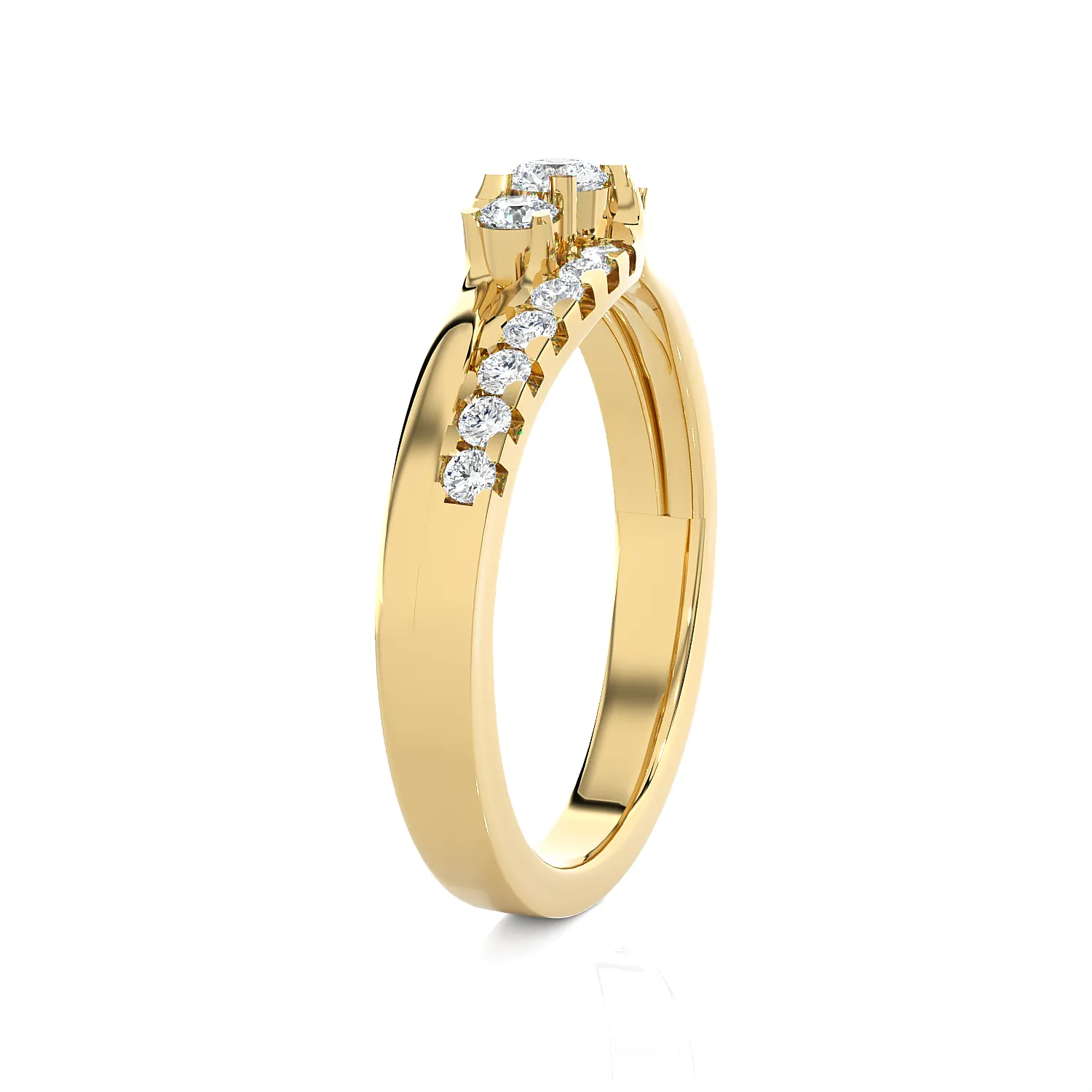 3/8 ctw Round 3 Stone Lab Grown Diamond Ring