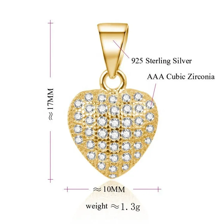925 Silver Heart Charm Necklace