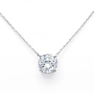 925 Sterling Silver Dazzling Cubic Zirconia Pendant Necklace