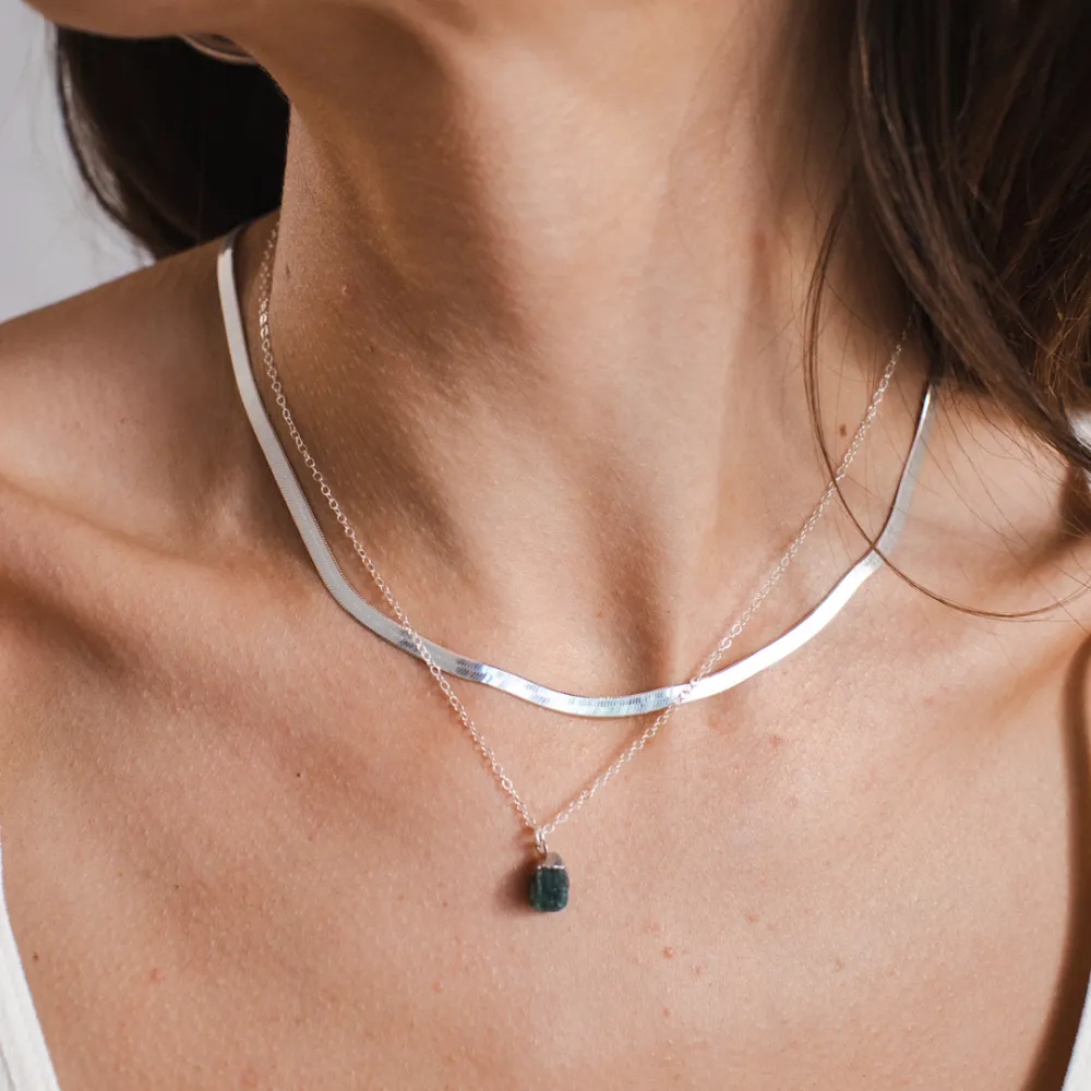 Additional Rough Cut Birthstones in Silver