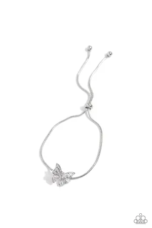 Adjustable Allure - White Bracelet - Paparazzi Accessories