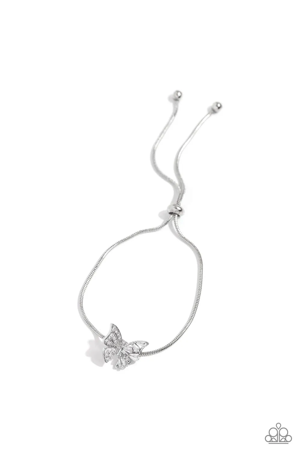 Adjustable Allure - White Bracelet - Paparazzi Accessories