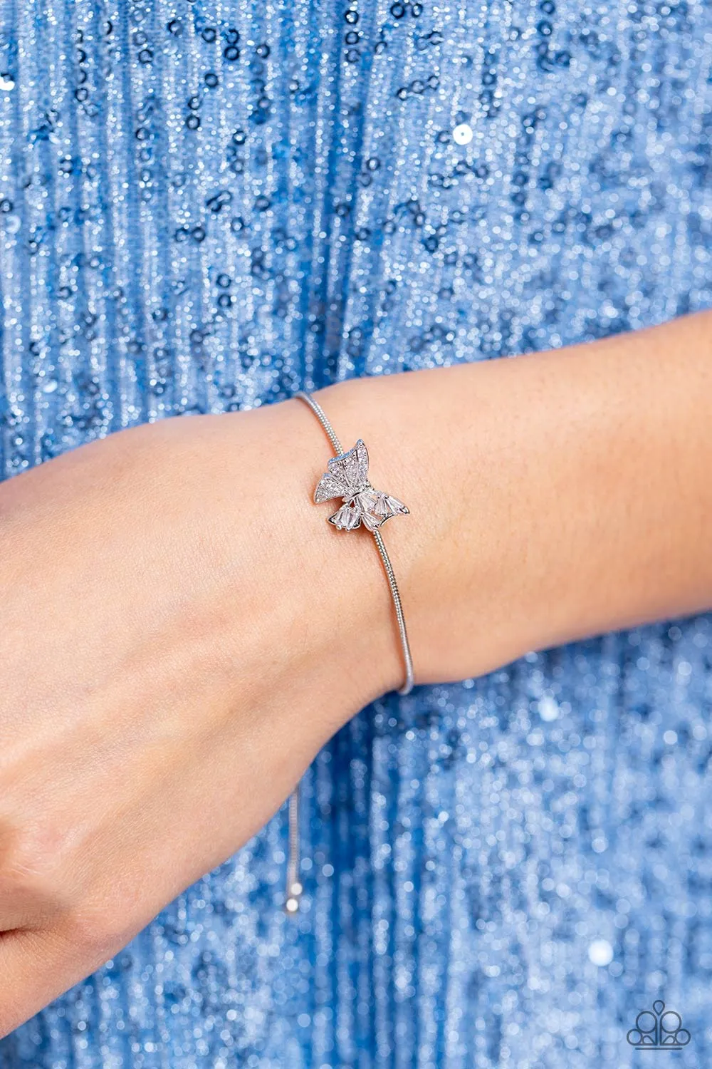 Adjustable Allure - White Bracelet - Paparazzi Accessories