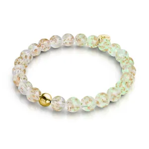 Alabaster | .925 Sterling Gold Vermeil | Firefly Glass Bracelet