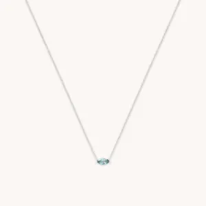 Alexandrite Marquise Necklace in Solid White Gold