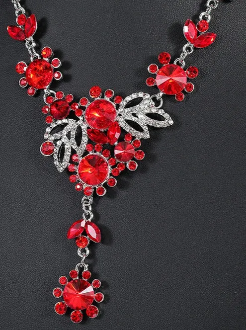 American retro bridal jewelry necklace earrings set temperament versatile
