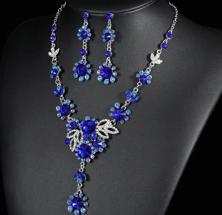 American retro bridal jewelry necklace earrings set temperament versatile
