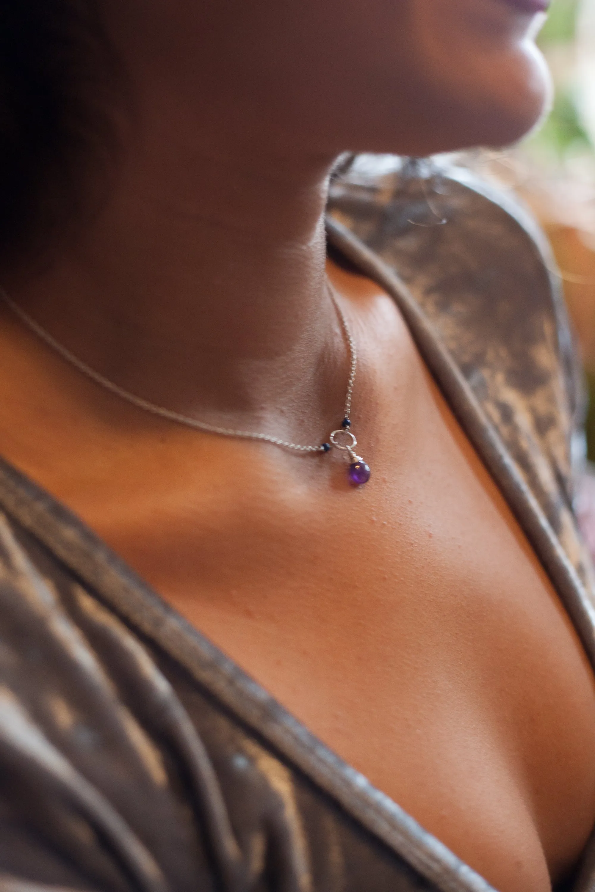 Amethyst Clavicle Necklace
