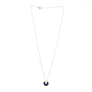 Amulette de Cartier Pendant Necklace 18K Yellow Gold with Lapis Lazuli and Diamond XS