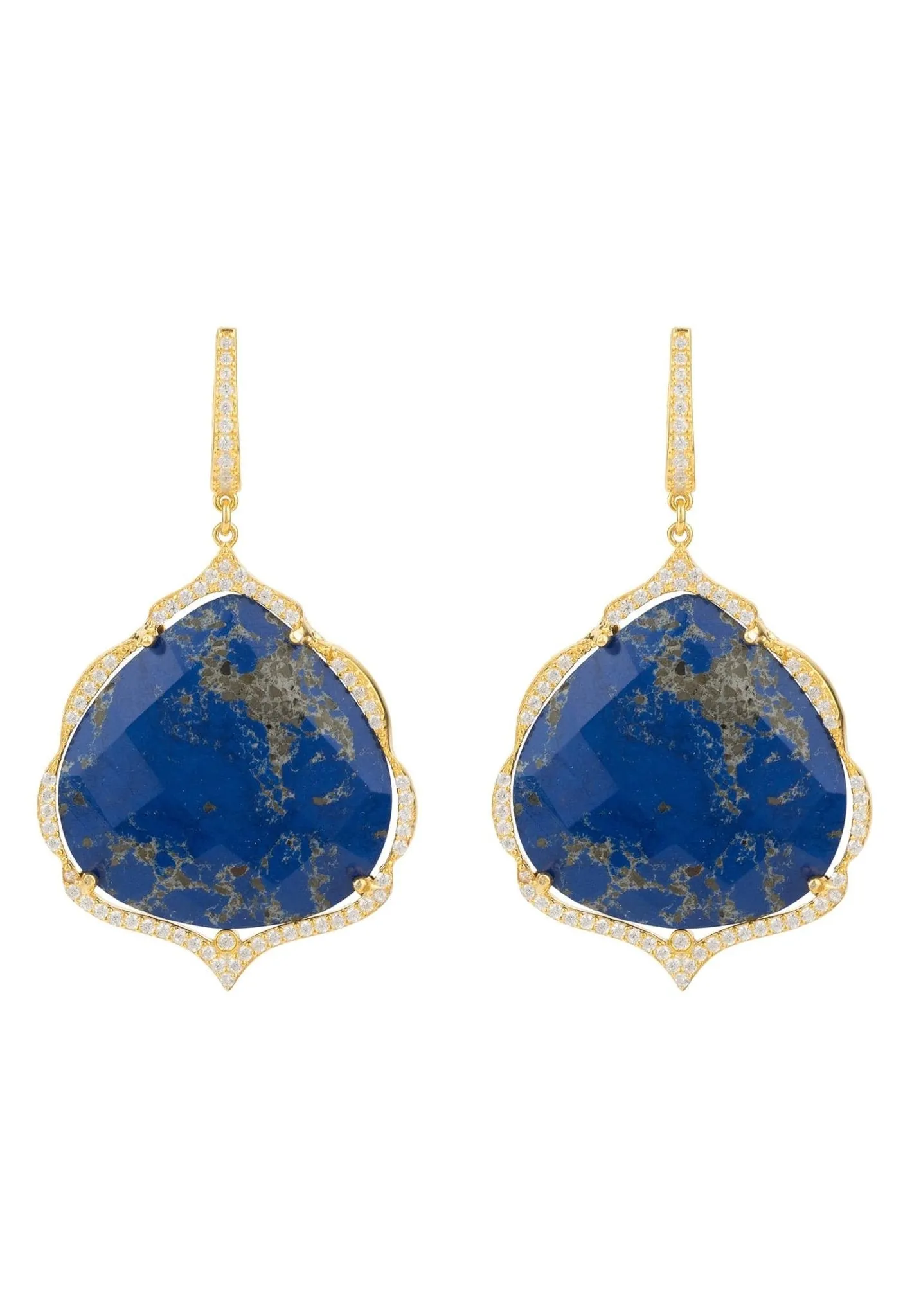 Antoinette Earrings Gold Blue Lapis Lazuli