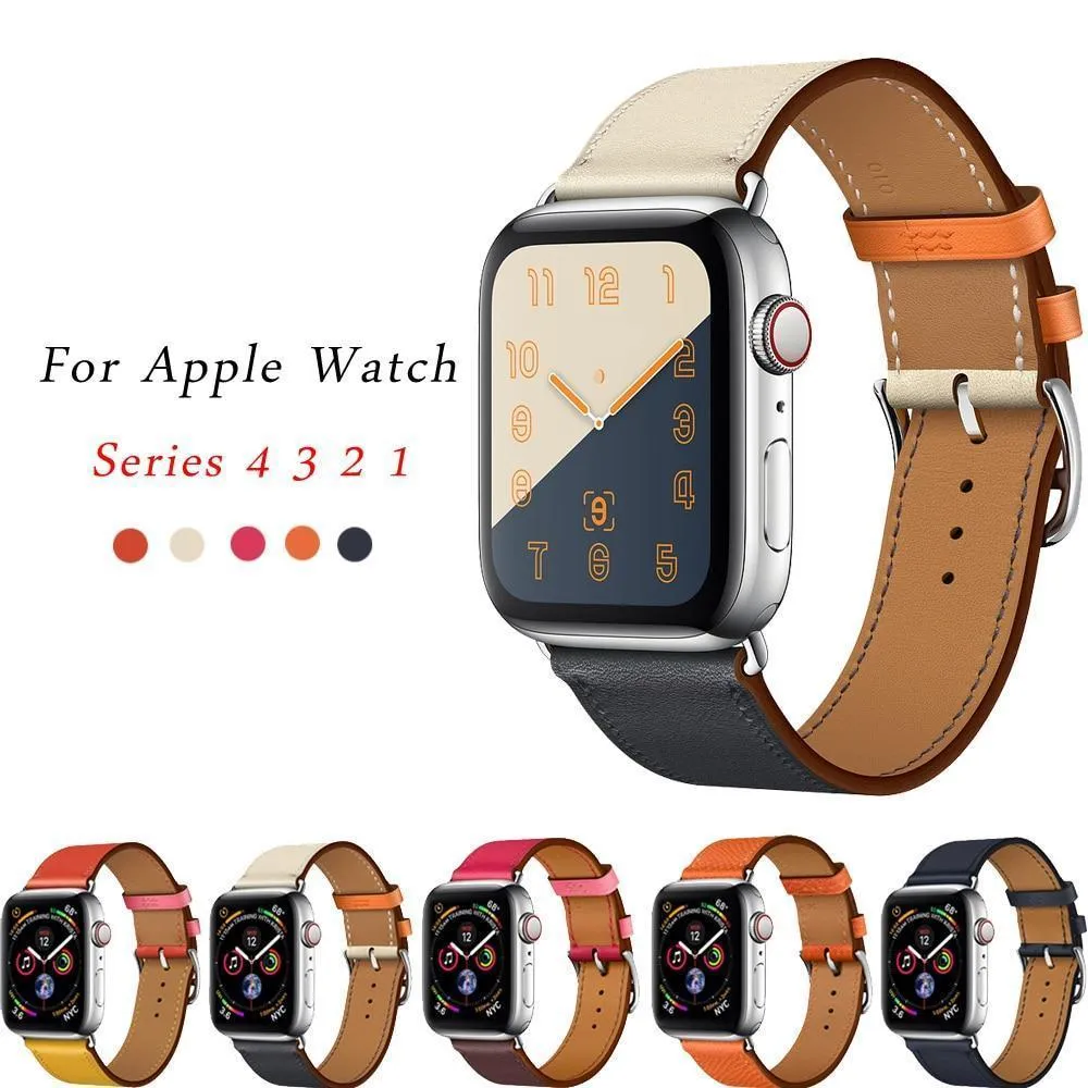 Apple Watch Band, Leather Single Strap Bracelet