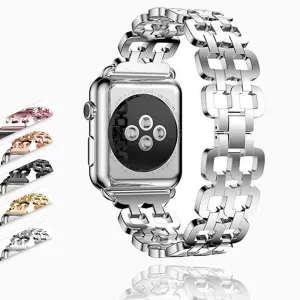 Apple Watch Series Luxury Metal Strap Stainless Steel Link Bracelet
