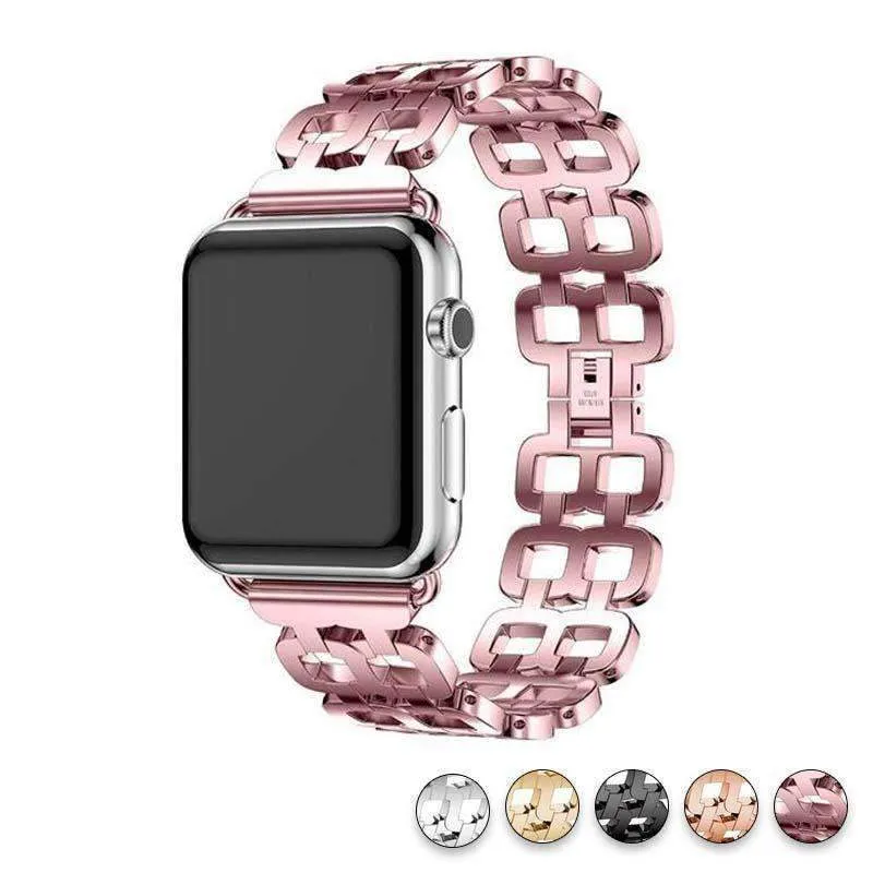 Apple Watch Series Luxury Metal Strap Stainless Steel Link Bracelet