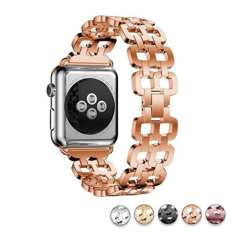 Apple Watch Series Luxury Metal Strap Stainless Steel Link Bracelet