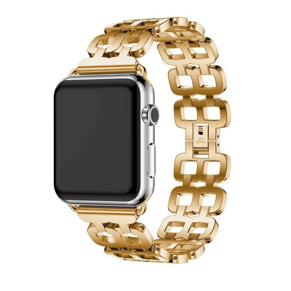 Apple Watch Series Luxury Metal Strap Stainless Steel Link Bracelet