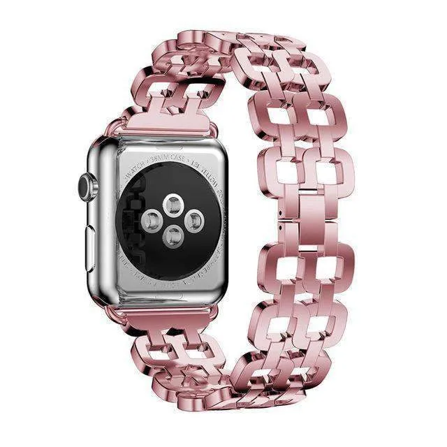 Apple Watch Series Luxury Metal Strap Stainless Steel Link Bracelet