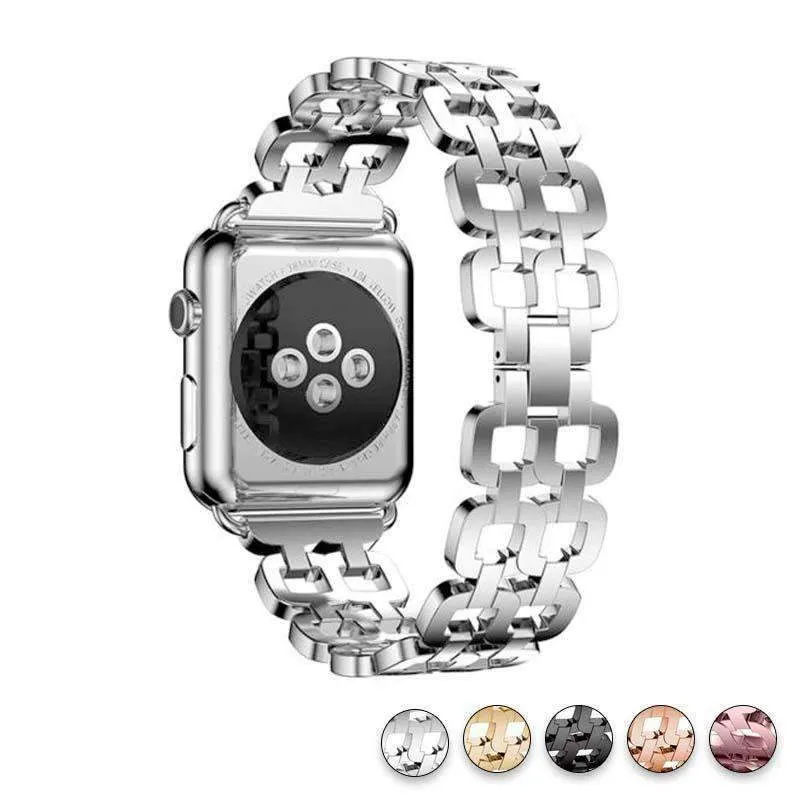 Apple Watch Series Luxury Metal Strap Stainless Steel Link Bracelet