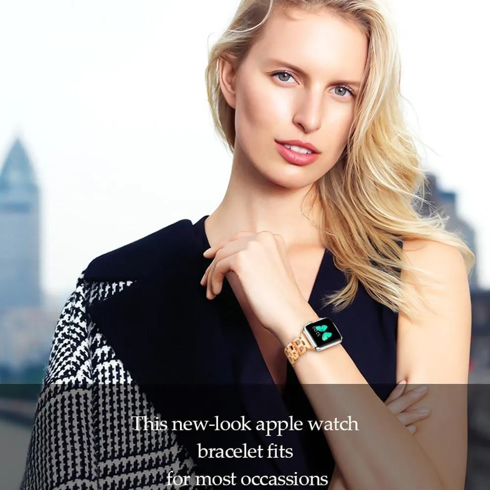 Apple Watch Series Luxury Metal Strap Stainless Steel Link Bracelet