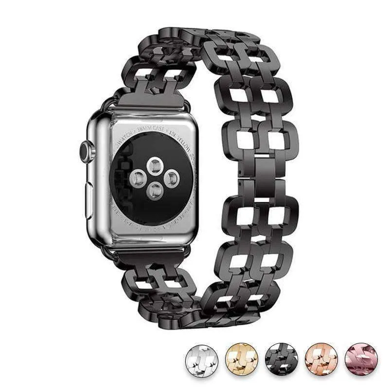 Apple Watch Series Luxury Metal Strap Stainless Steel Link Bracelet
