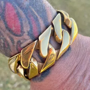 Bagger Bracelet - Gold - 1.25" Wide - The Classic - B30