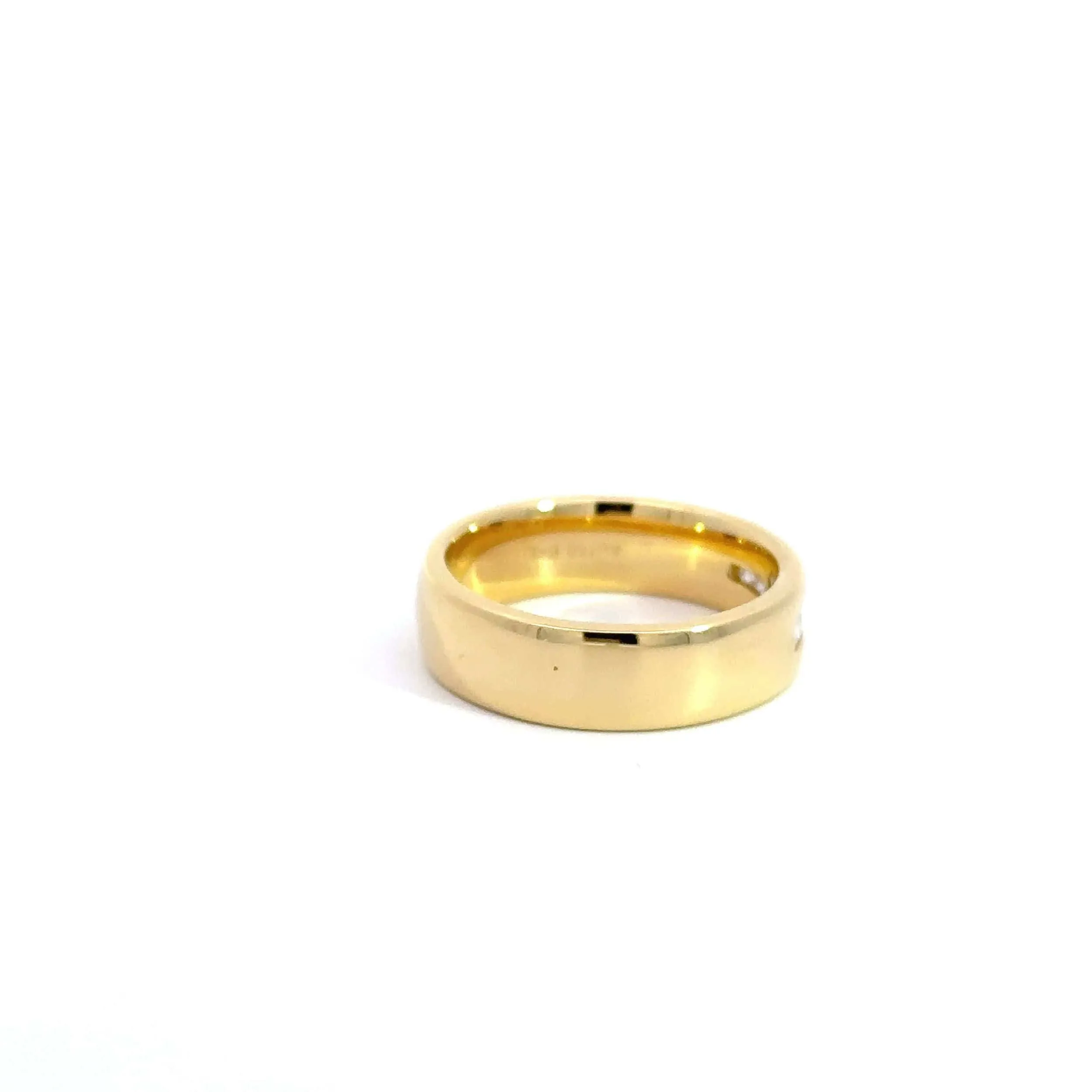 Baikalla 18k Gold Diamond Men's Wedding Ring Band