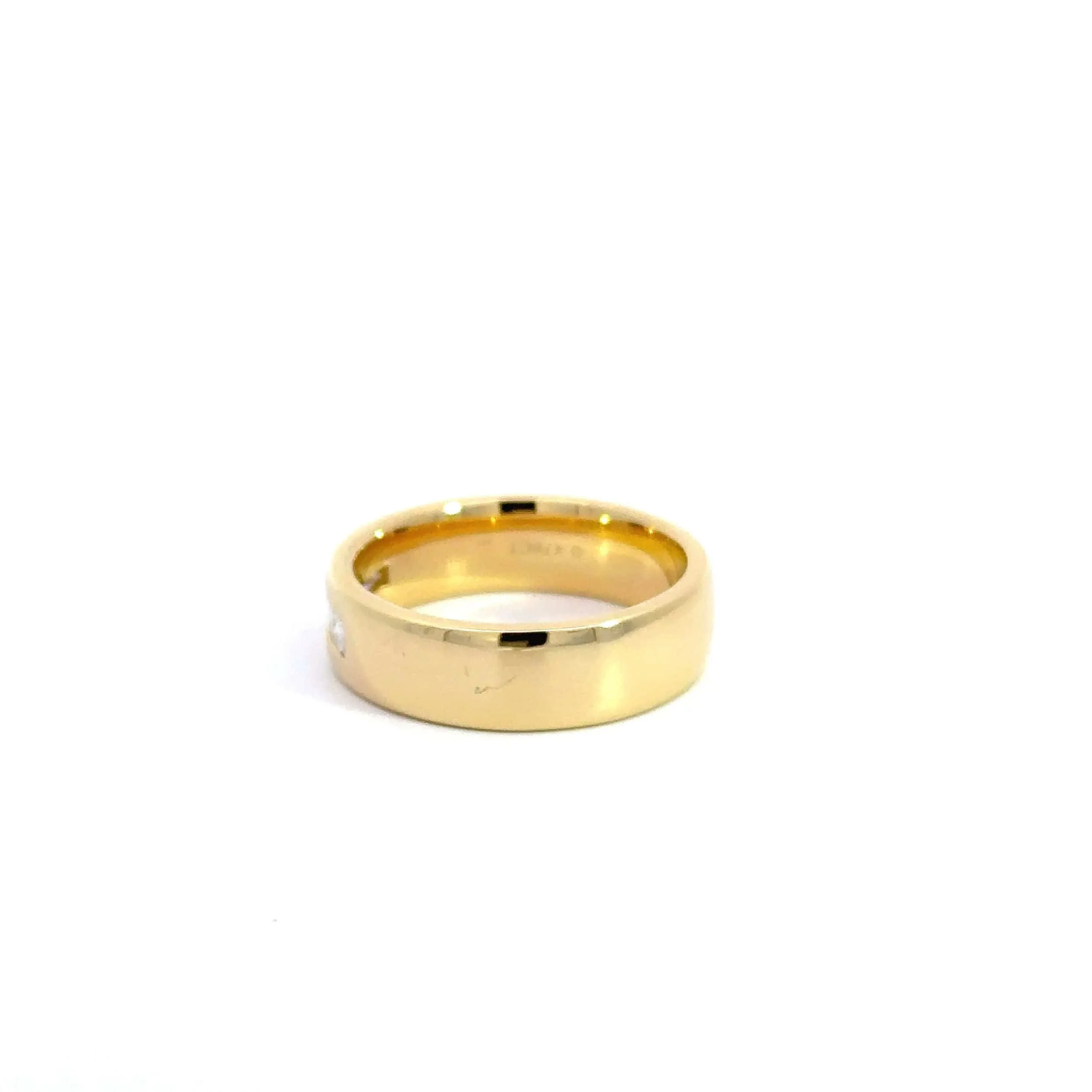 Baikalla 18k Gold Diamond Men's Wedding Ring Band