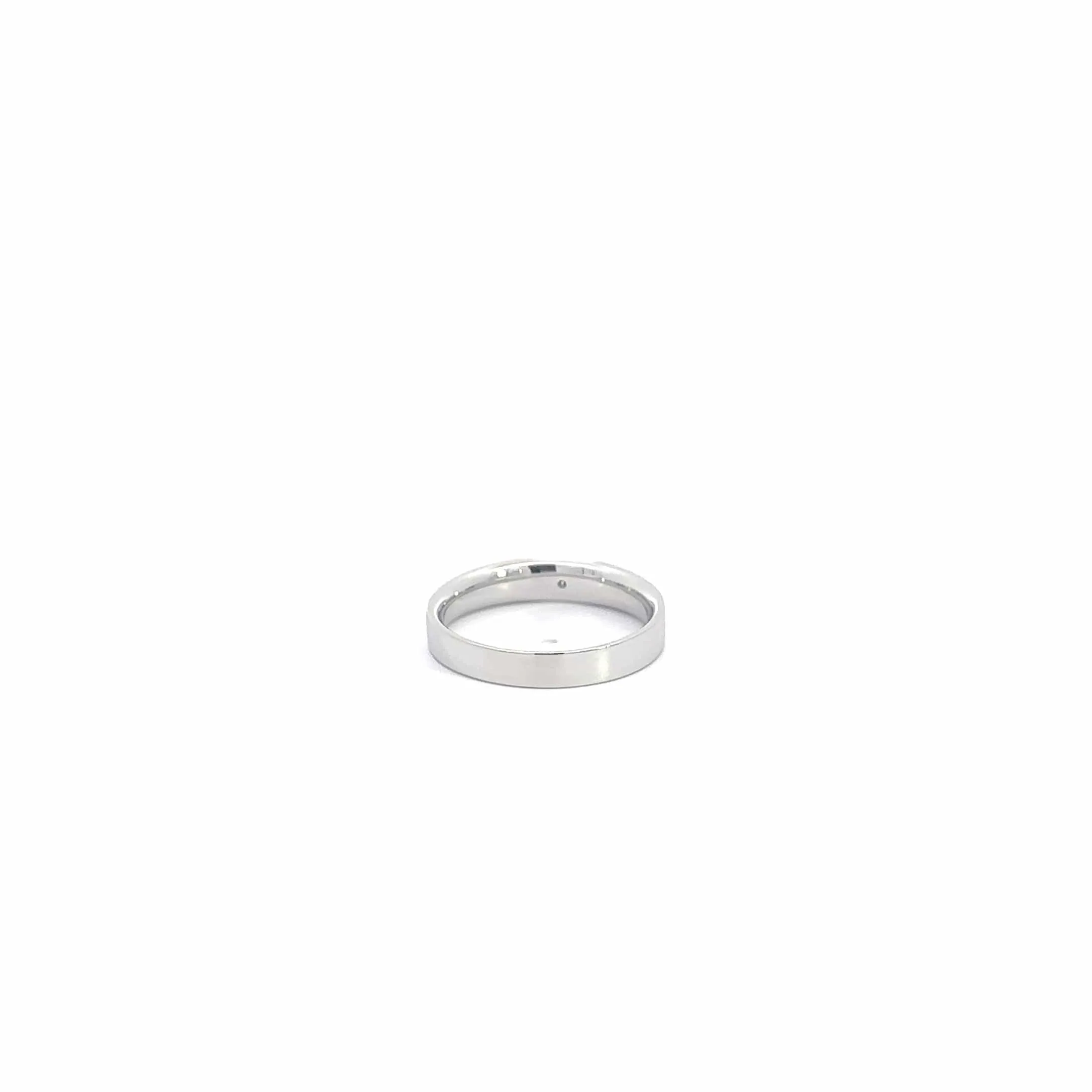 Baikalla 18k White Gold Men's Wedding Diamond Band Ring
