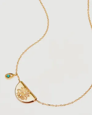 BC Birthstone Dec Turquoise gold Pendant