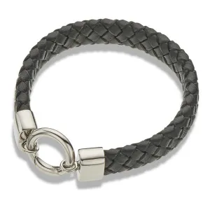 Black Leather Wide Bracelet 3347