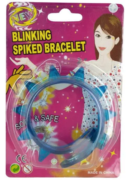 Blinking Light-Up Spiked Bracelet (Available in a pack of 24)