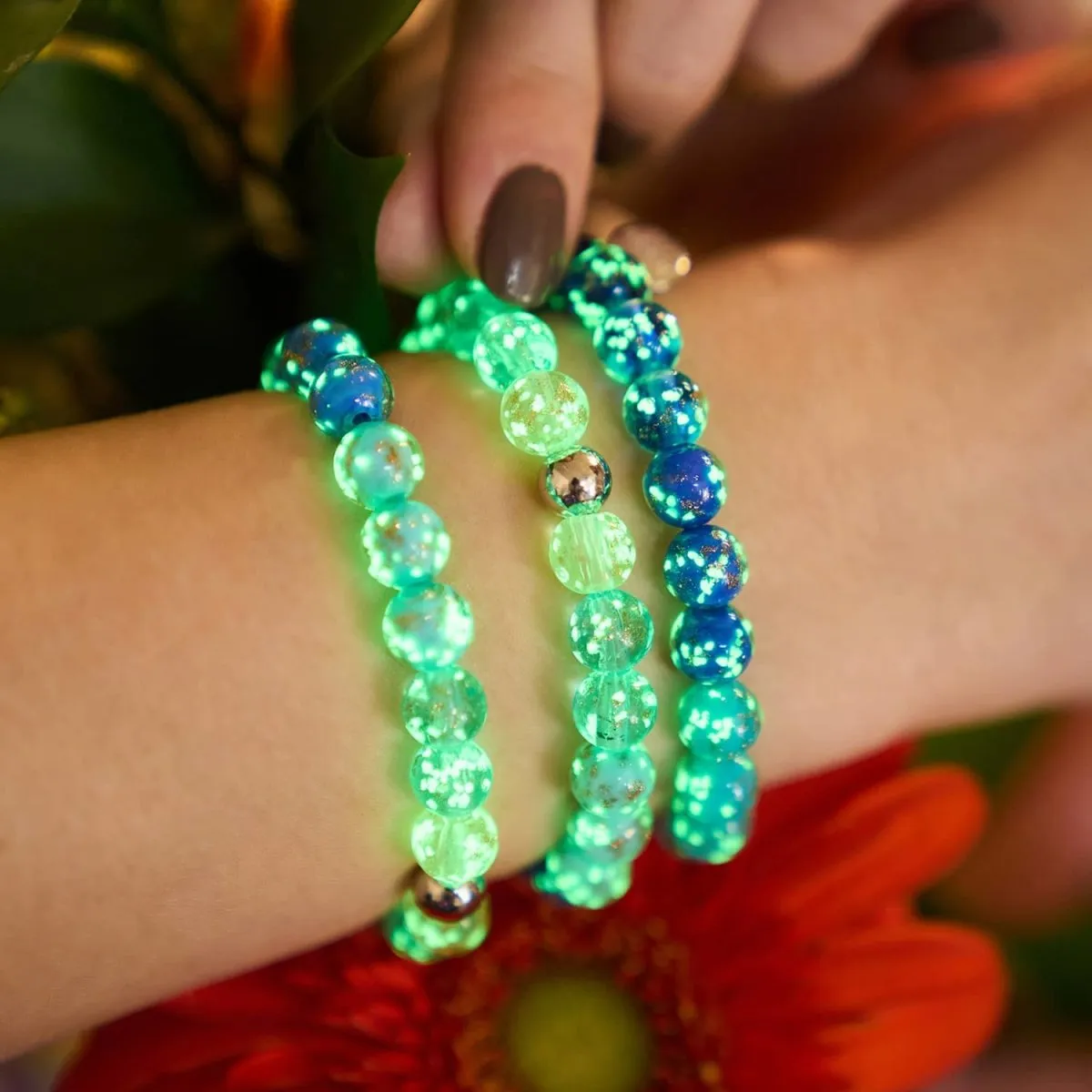 Blue Ombre | .925 Sterling Silver | Firefly Glass Bracelet